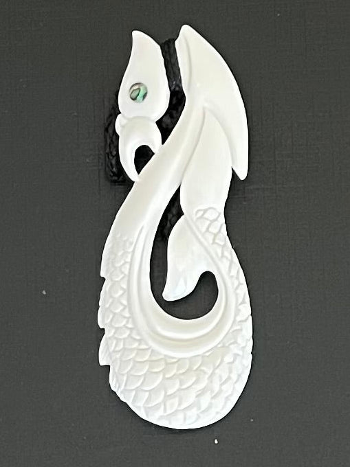 NZ Bone Carving - Manaia Necklace - Maori Pendant