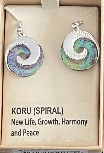 Koru iridescent purple Earrings