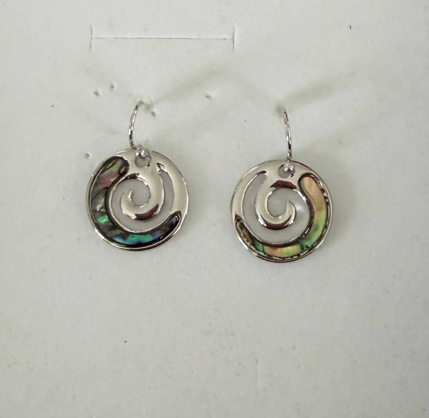 Paua koru earrings