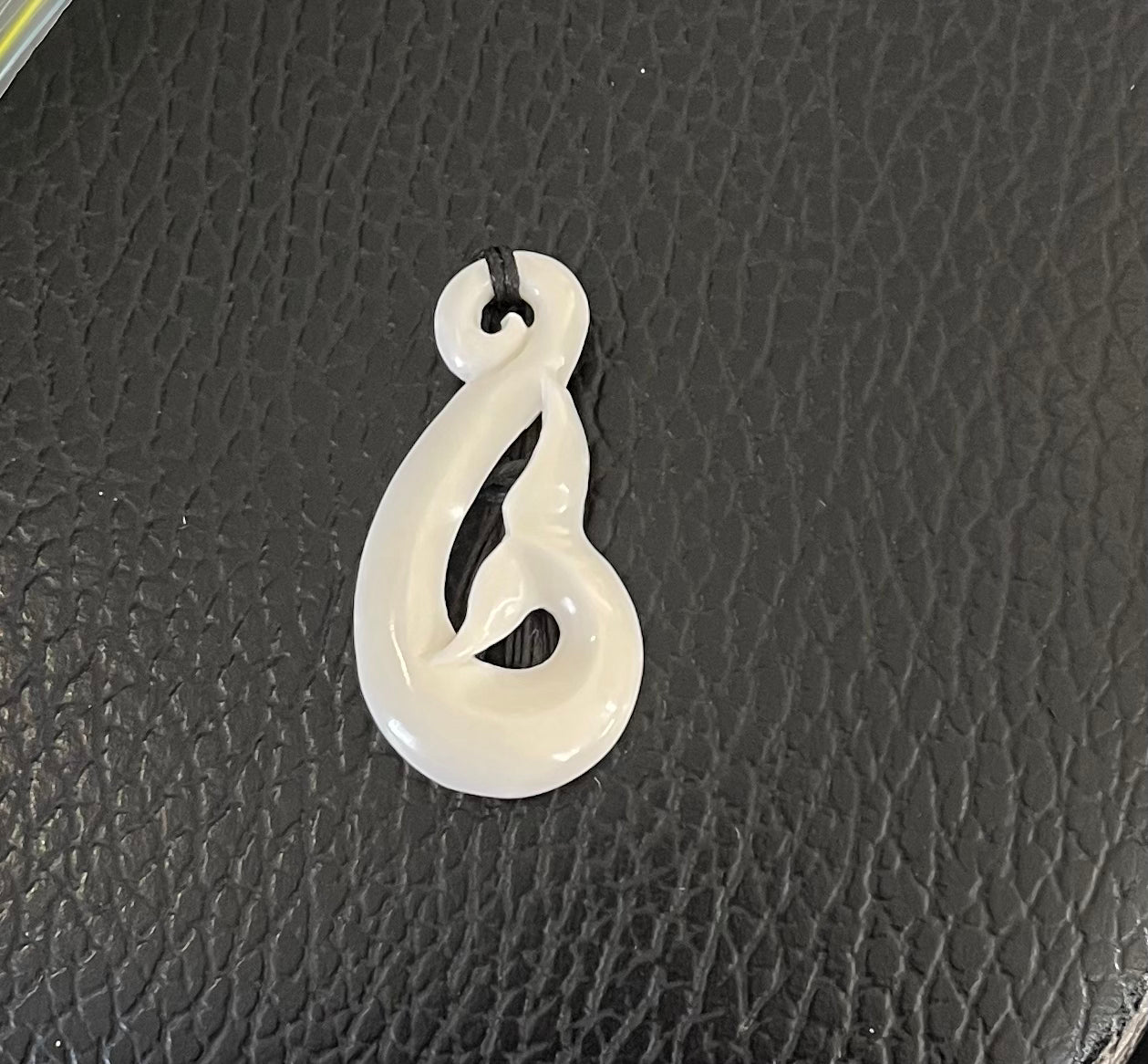 Manaia With Whale Tail Necklace - Bone Carving