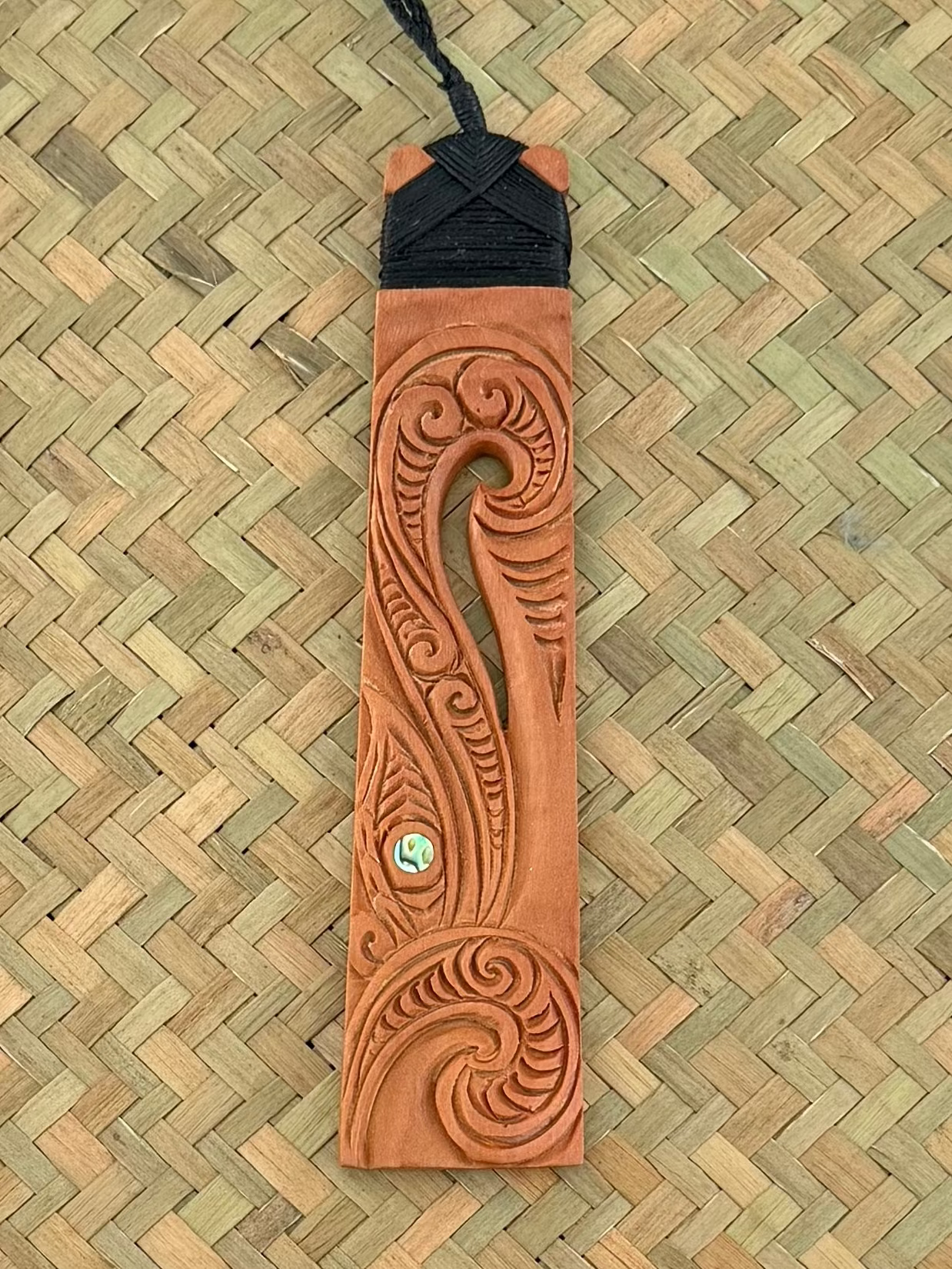Wooden Toki Pendant - Carving