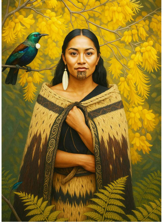 Maori Art Cards by Artist Doug Healey - Maori Wahine