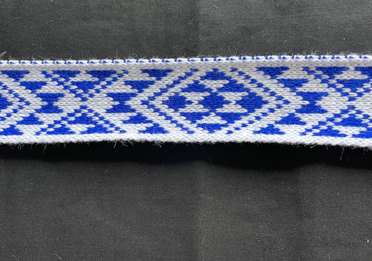 White and Royal Blue - Taniko Band 2inch