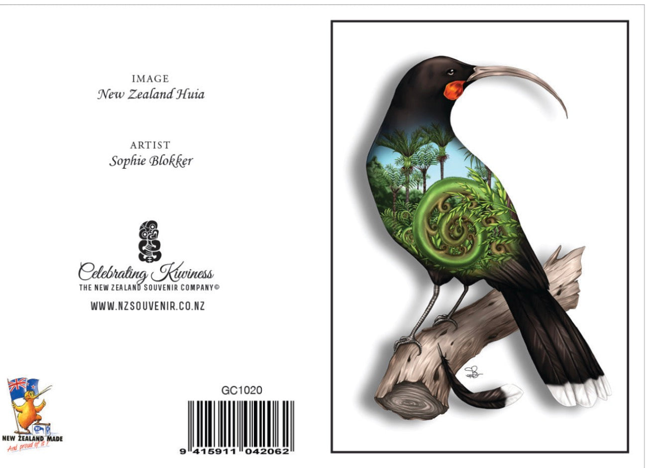 Maori Art Cards by Sophie Blokker Huia