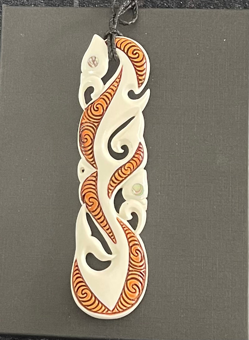 Large Manaia Necklace - Bone Carving