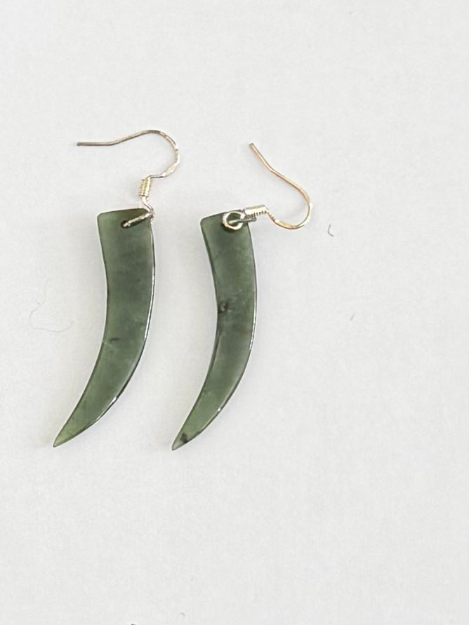 Greenstone drop Earrings 1