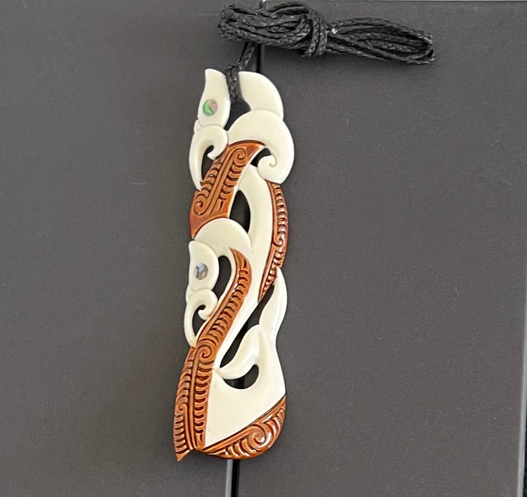 Large Manaia Necklace - Bone Carving