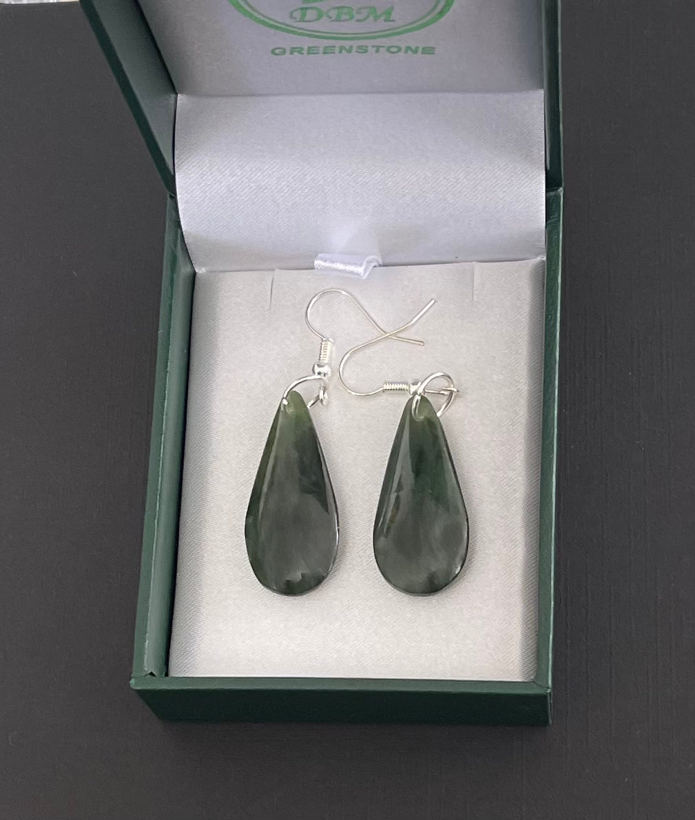 Greenstone Tear drop Earrings