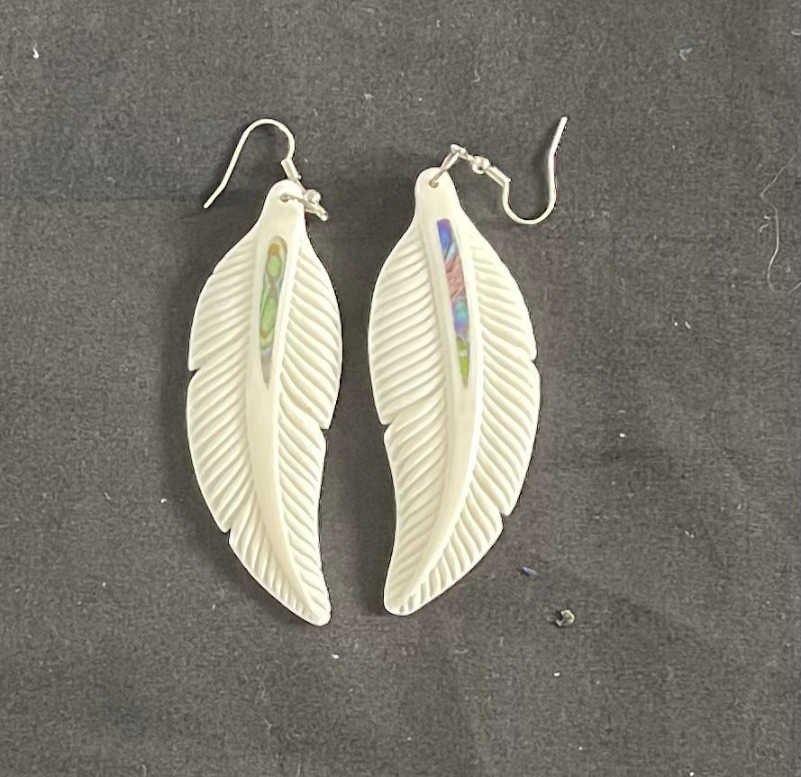 Feather- Bone Earrings B