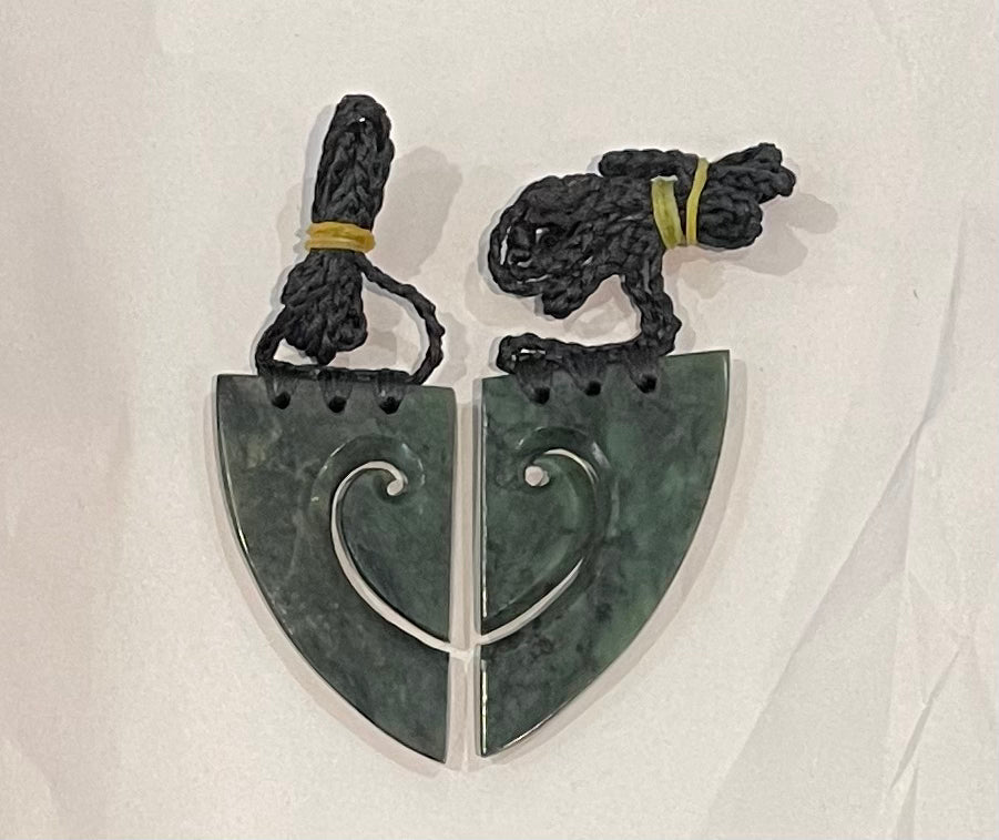 Koru pair Greenstone Pounamu Necklace