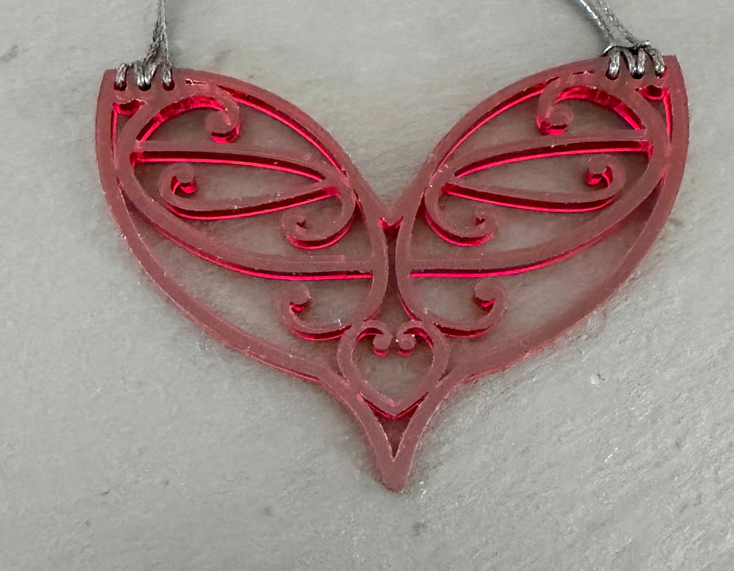 Red resin necklace