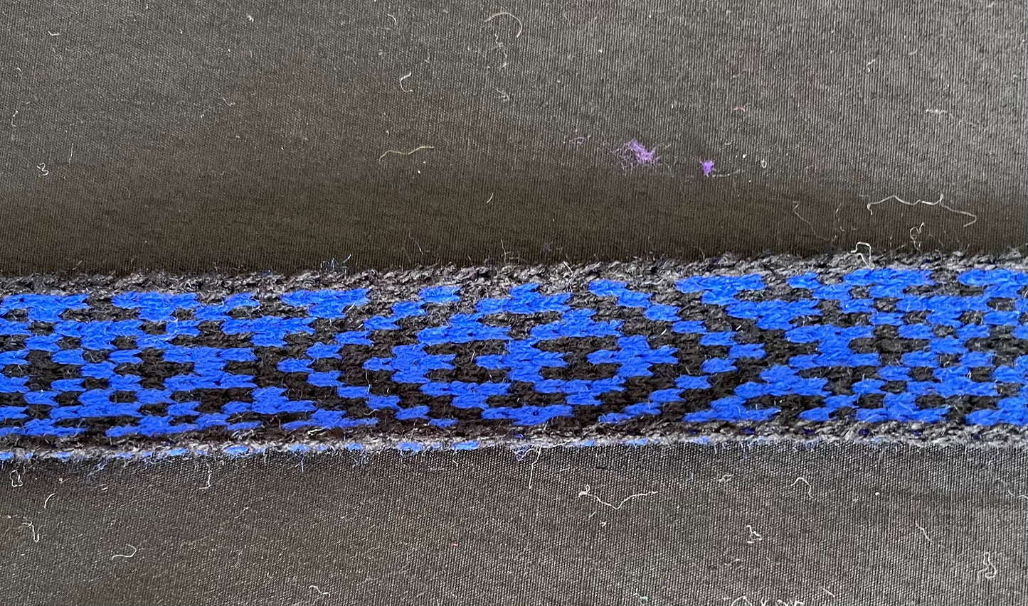 1inch Black and Royal Blue - Taniko Band
