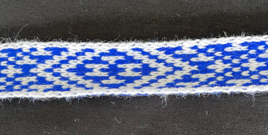 1inch White and Royal Blue - Taniko Band