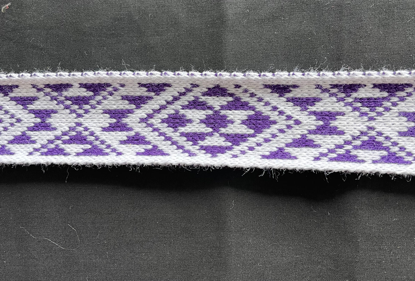 White and purple- Taniko Band 2inch