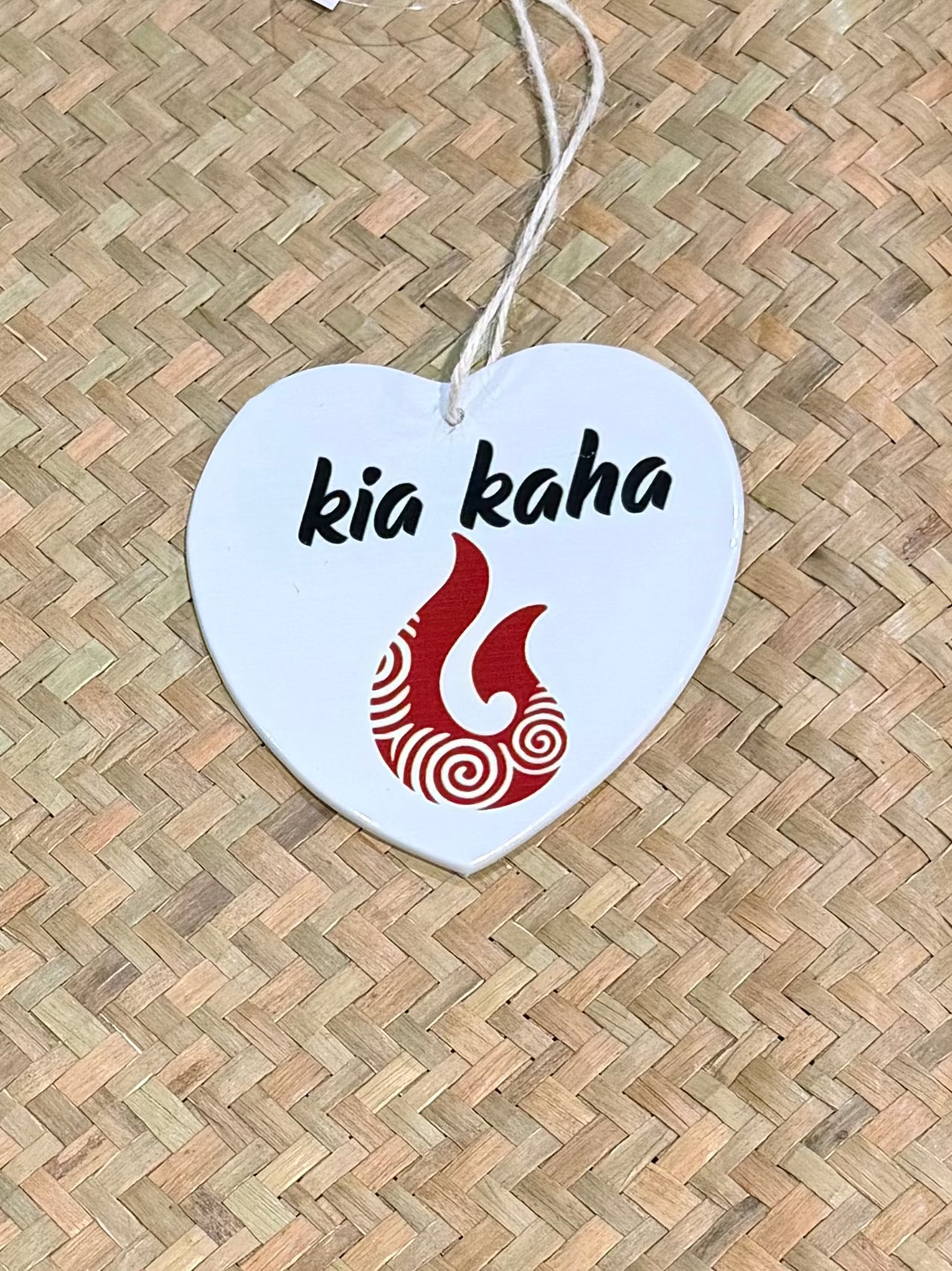 Glass Heart Wall Hanging with a Saying