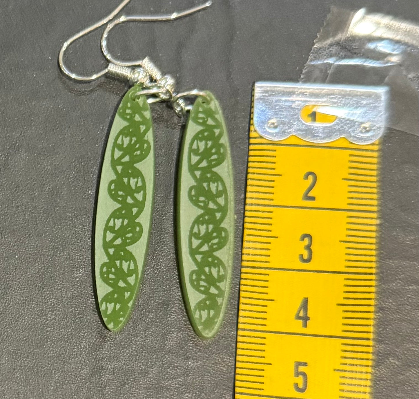 Acrylic light green Earring