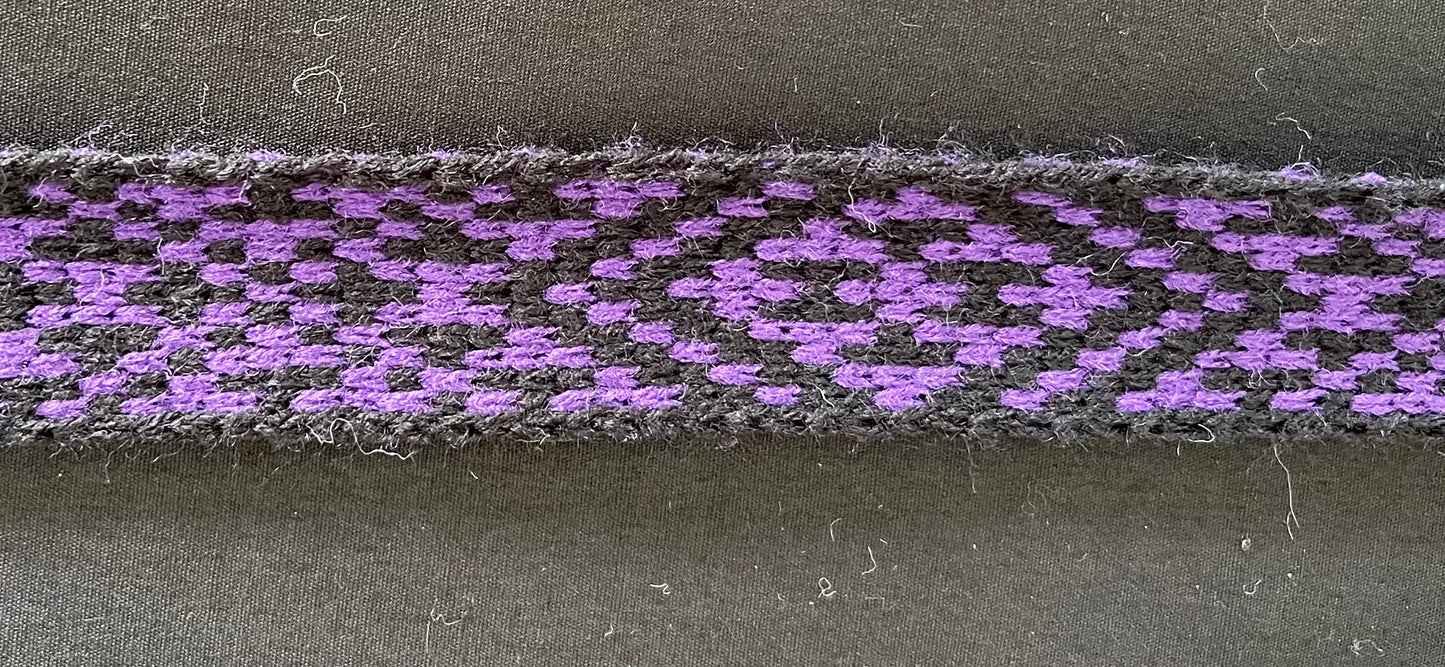 1inch Black and Purple - Taniko Band