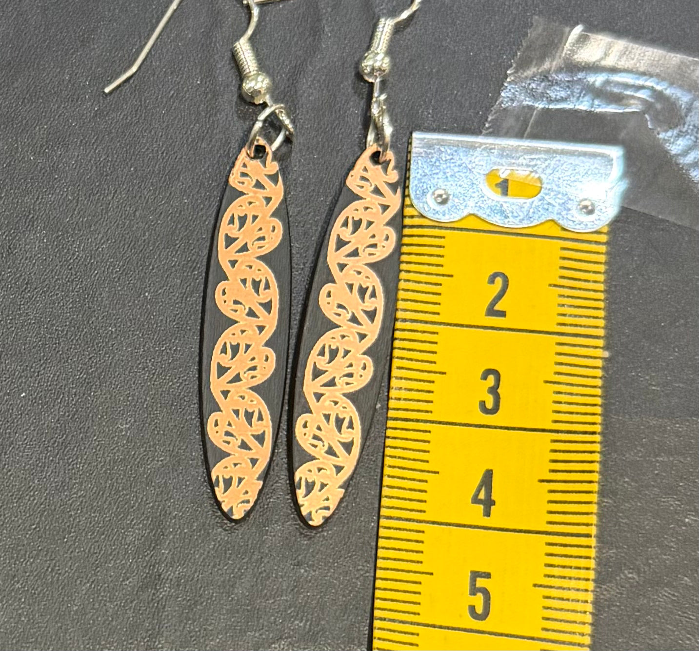 Acrylic rose gold Earring