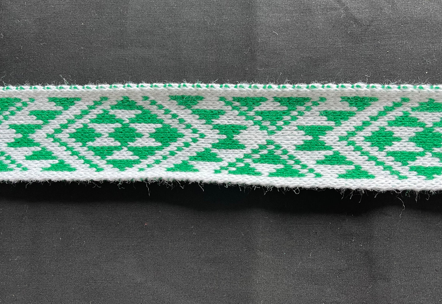 Emerald Green and White - Taniko Band 2inch