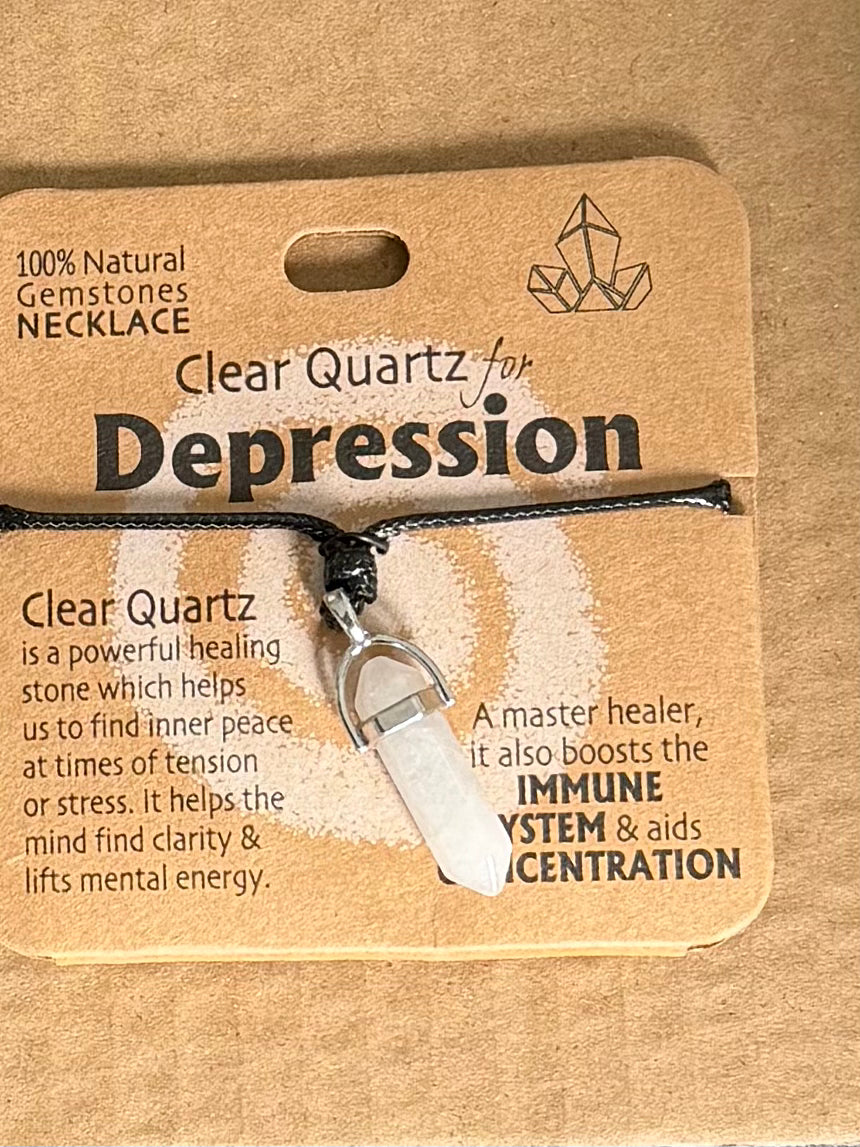 Gemstone Crystal Bracelet and pendant set - Depression