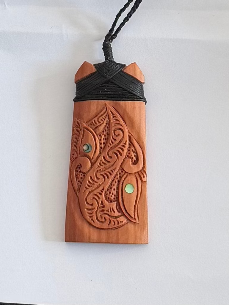 Wooden Toki Pendant Carving
