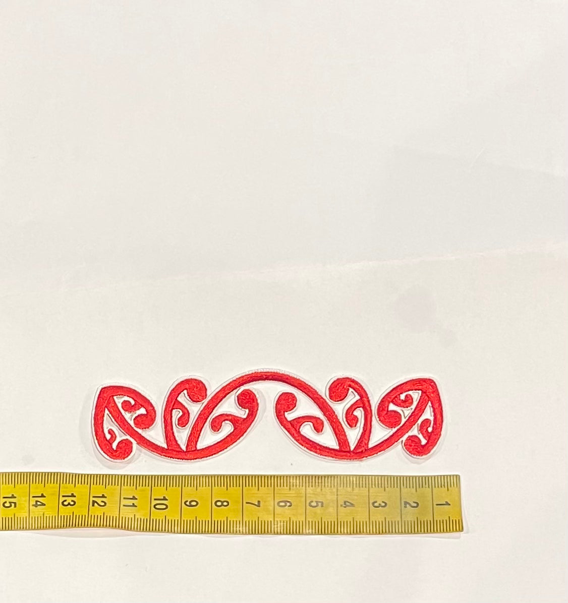 Iron on Embroidered Koru Red