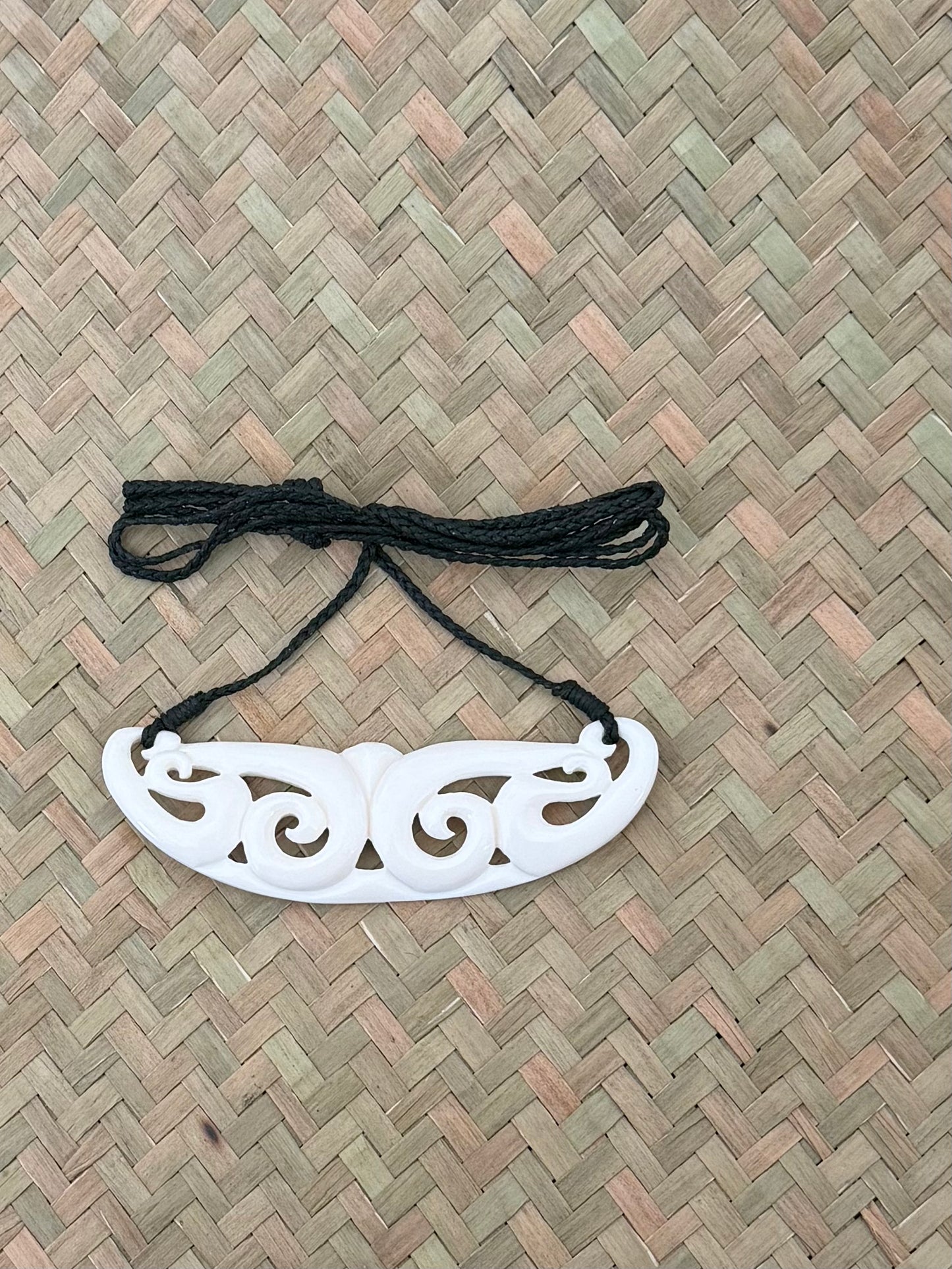 Carved beef bone breastplate