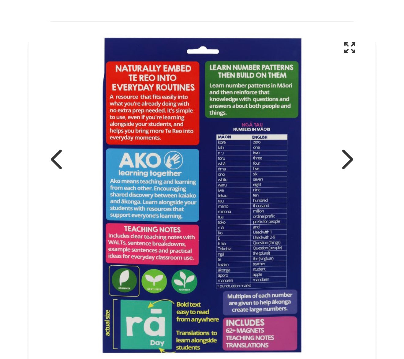 Maori Numbers - Magnets