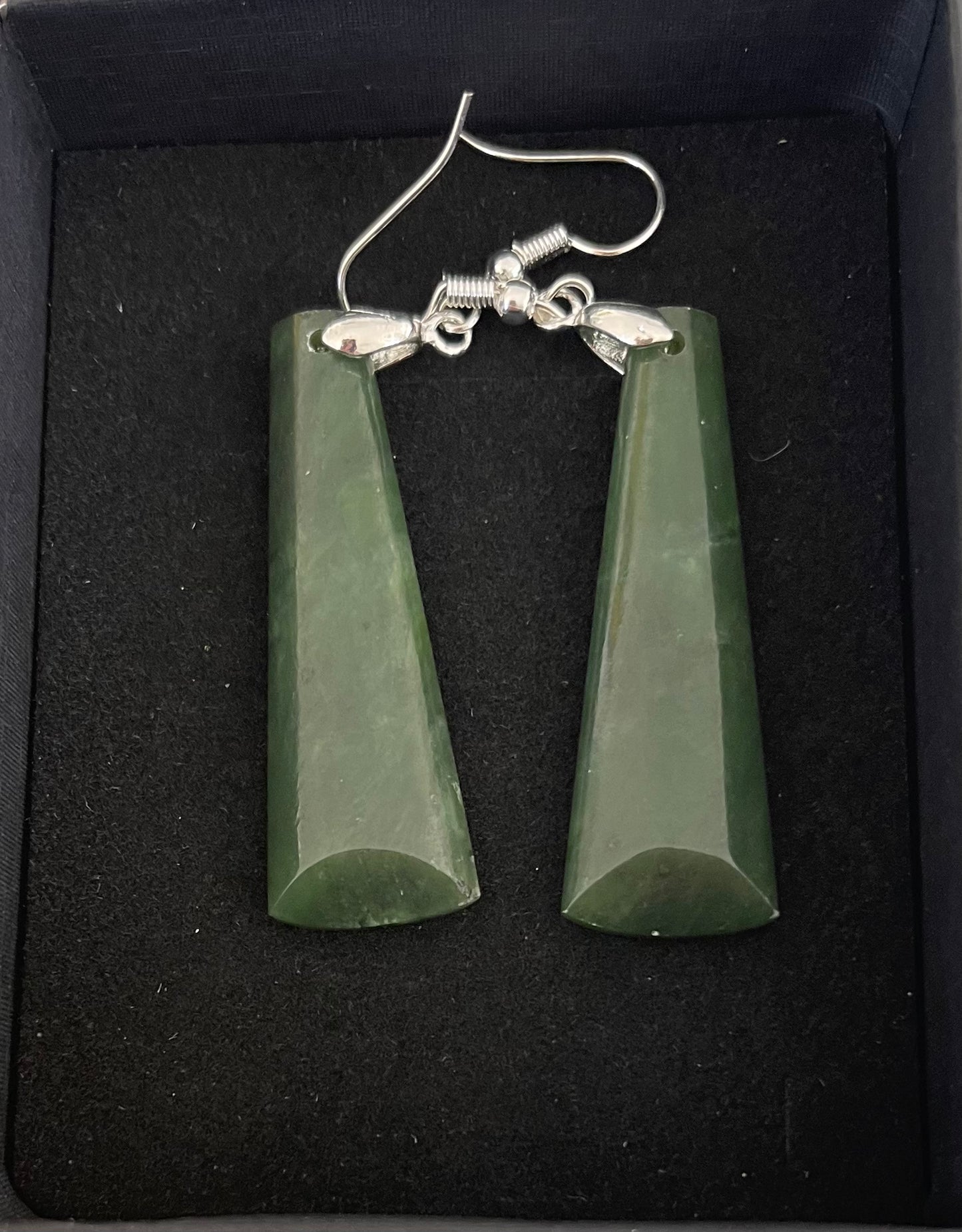 Drop Greenstone Earrings