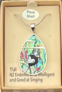 Tui on Flax Plant Necklace