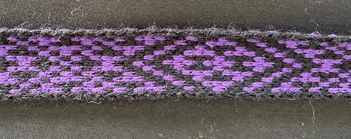 1inch Black and purple - Taniko Band