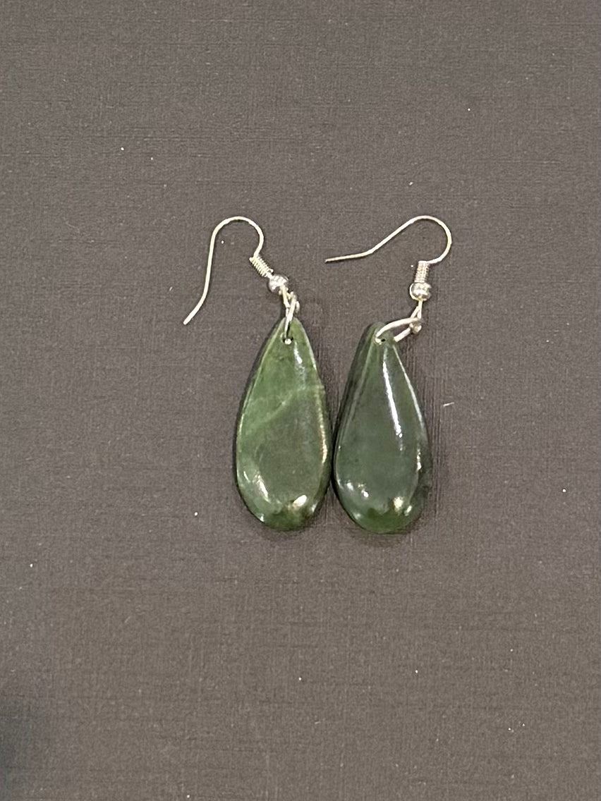 Tear drop Greenstone Earrings