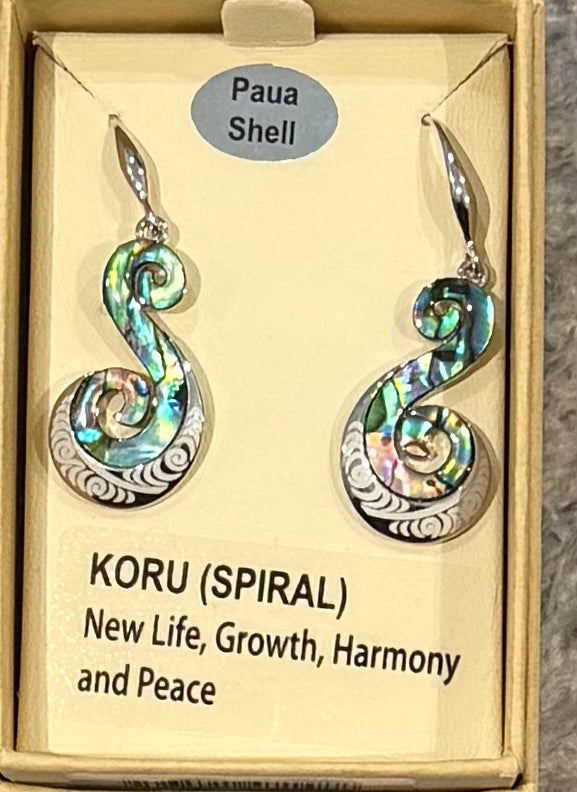 Paua Koru Earrings