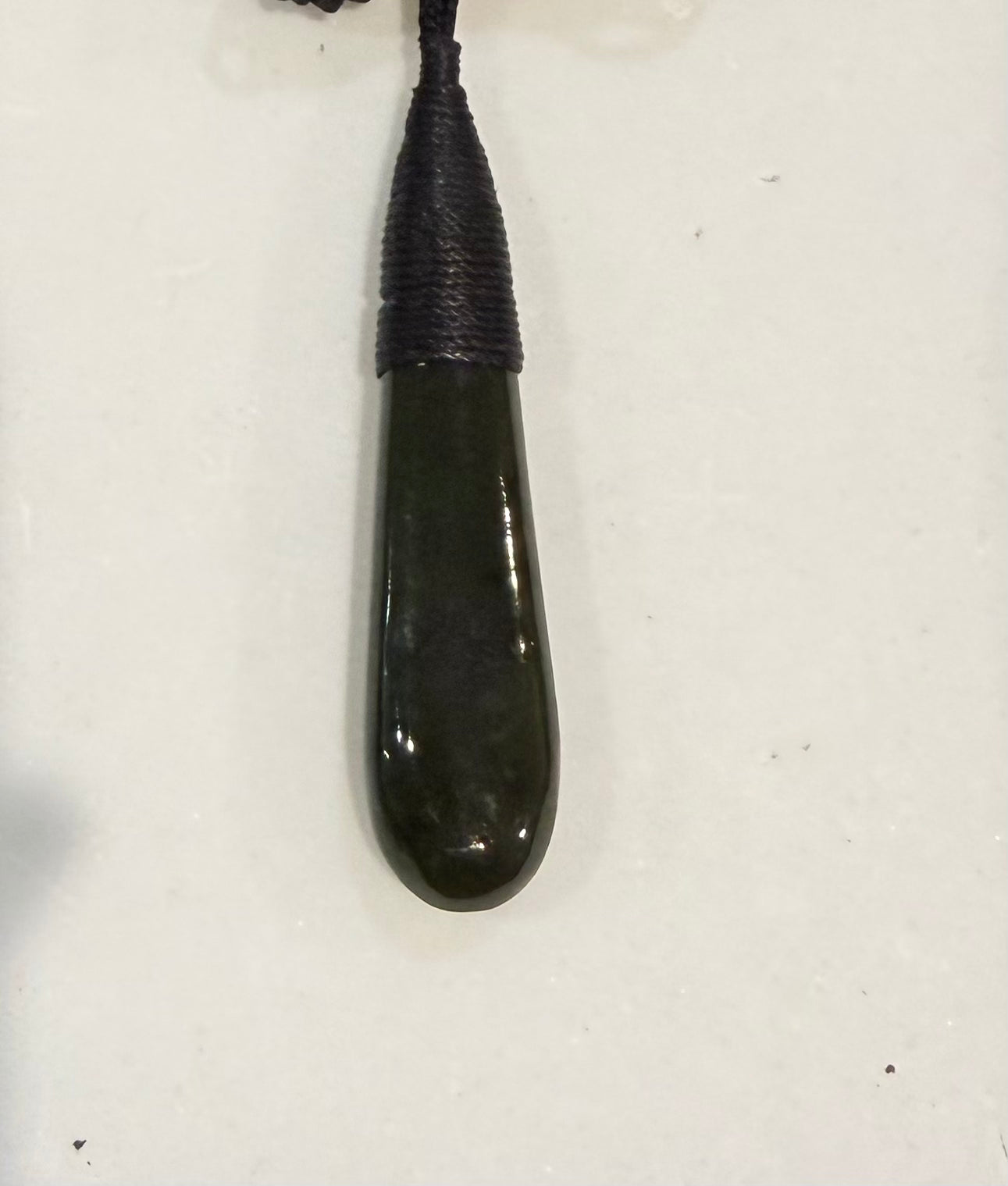 Greenstone drop necklace
