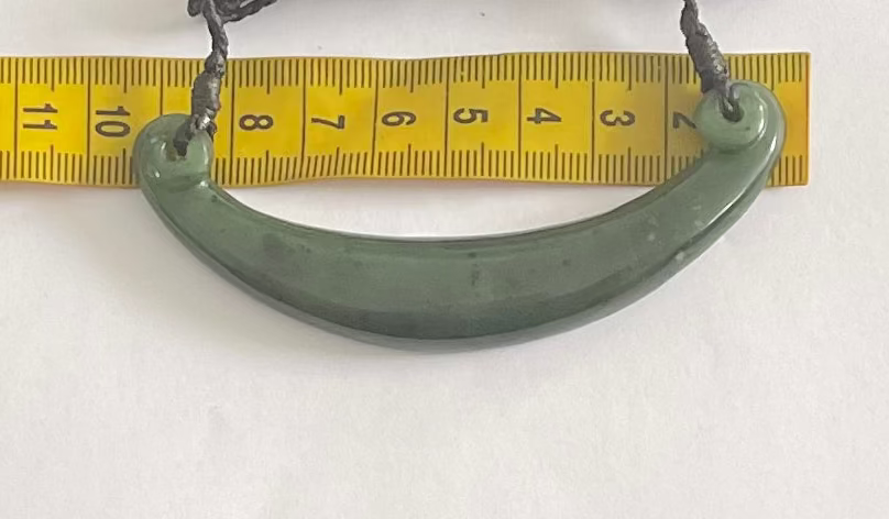 Koru Greenstone breastplate jade pendant