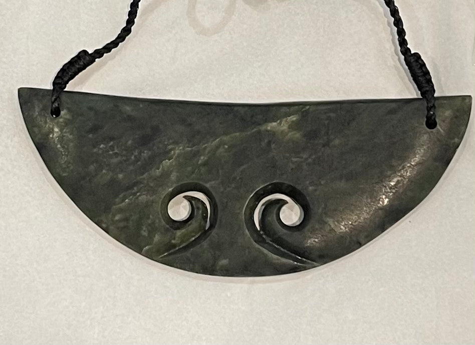 Greenstone Pounamu Koru Breastplate