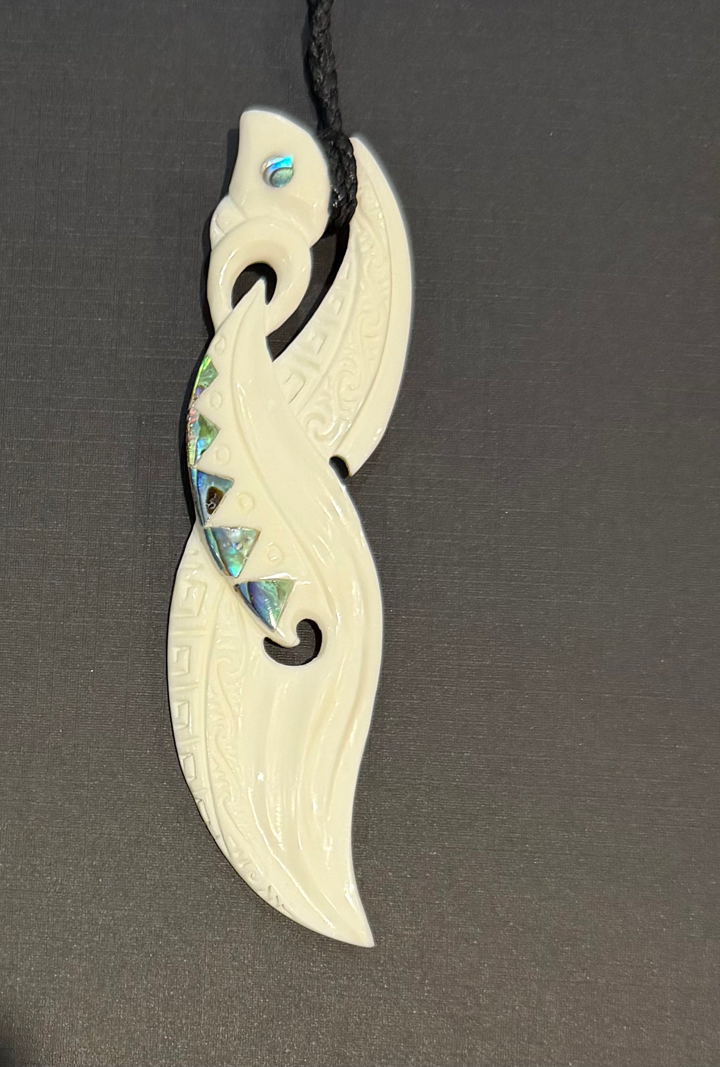 Sweet Manaia Pendant - Bone Carving
