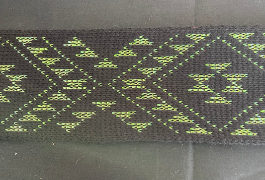 Black with green lurex Flex - Band 2.5inch