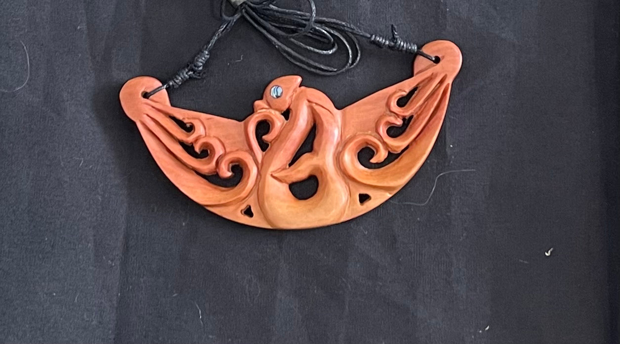 Breast Plate Pendant - Wooden Carving