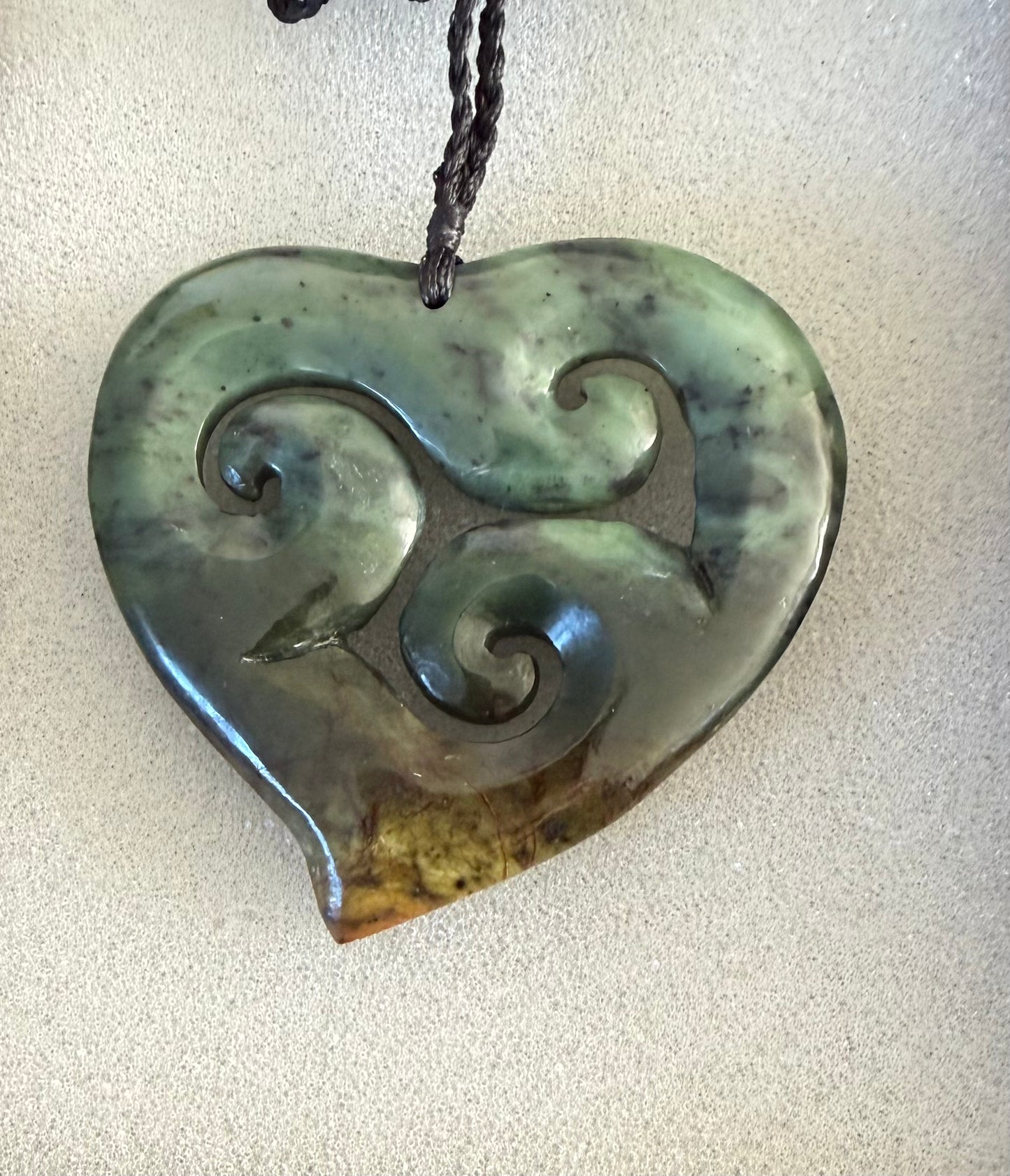 Three Koru Hearts - Pounamu Necklace