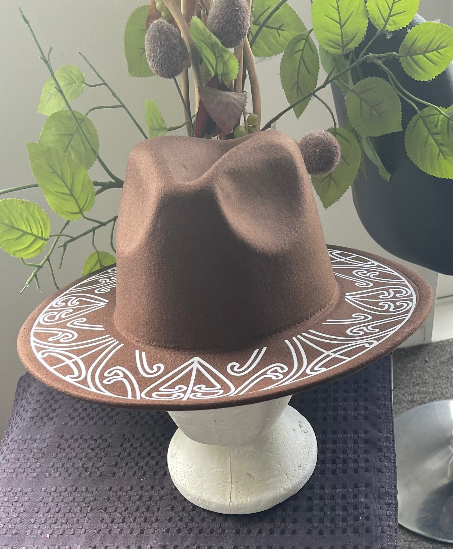 Potae - 57cm Chocolate Fedora Felt Hat - Ready to Decorate Your Own Design