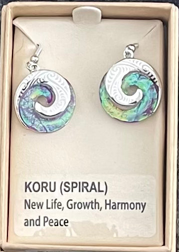 Koru iridescent green Earrings