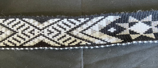 Black White with silver lurex Flex - Matariki Band