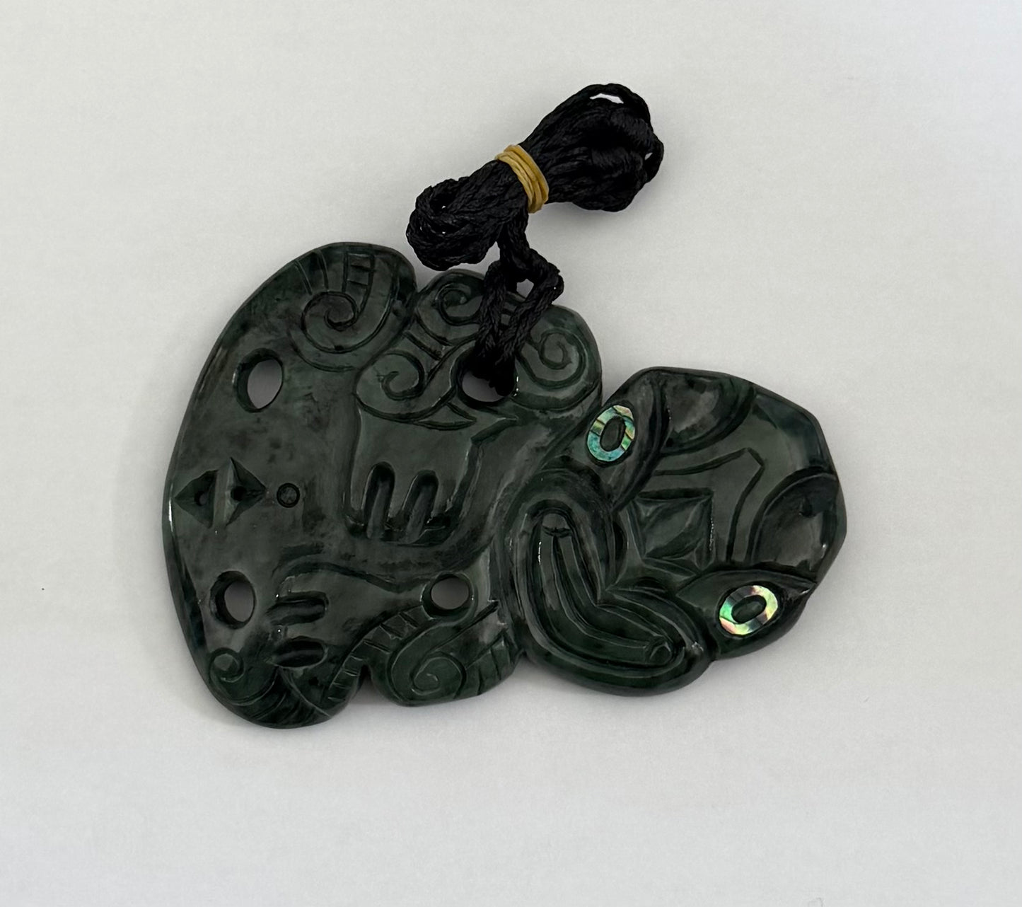 12cm sideway Hei Tiki Pounamu Necklace