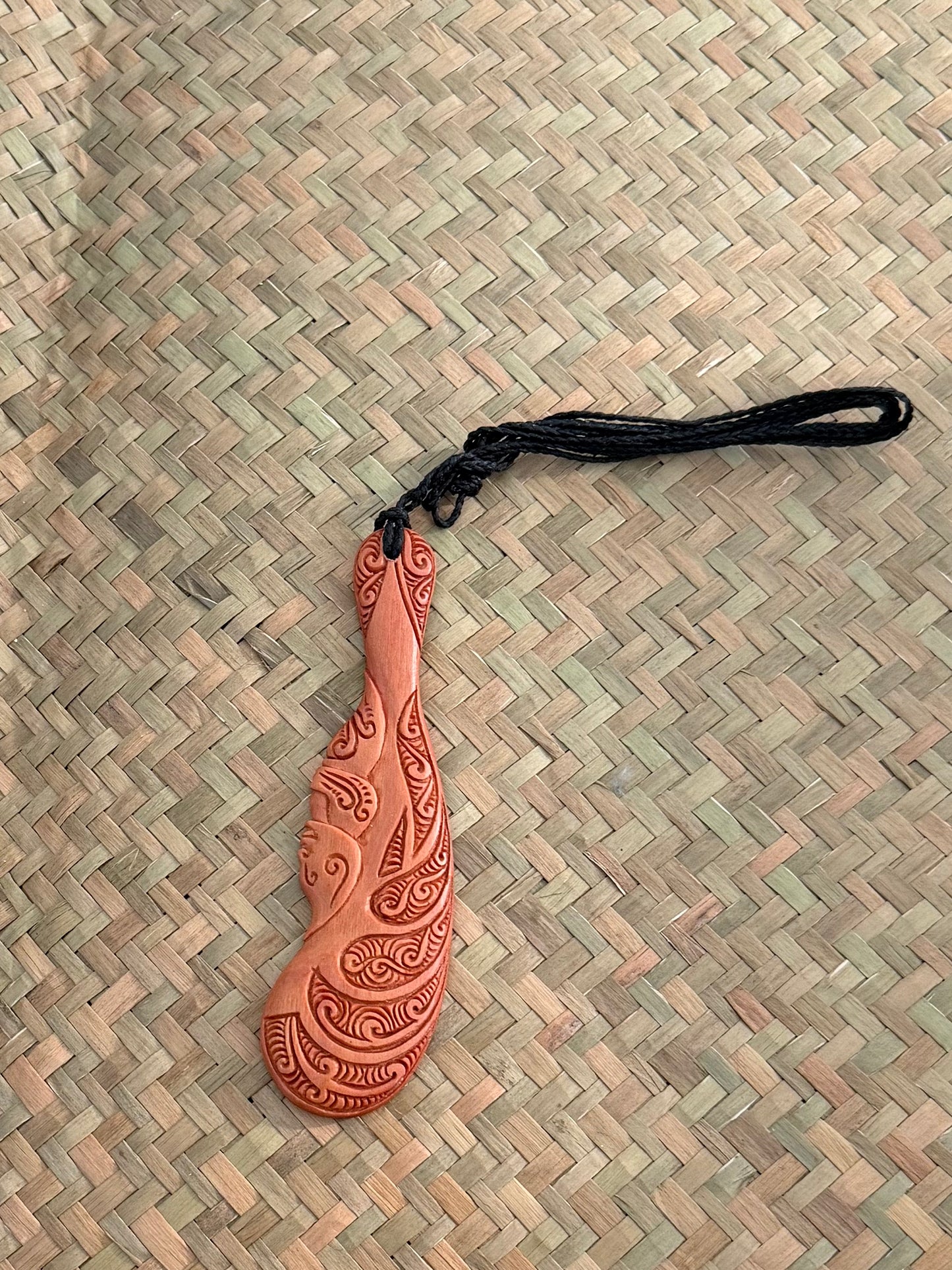 Wooden patu Pendant - Wood Necklace