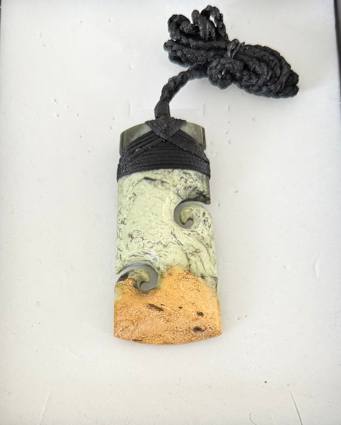 Flower jade Toki Greenstone Necklace