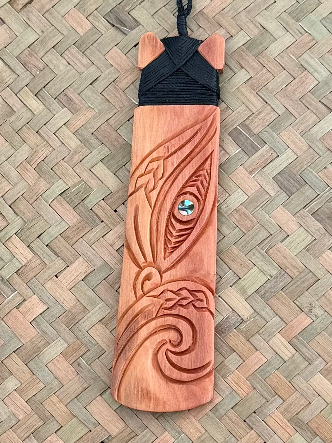 Toki Face Pendant - Wooden Carving