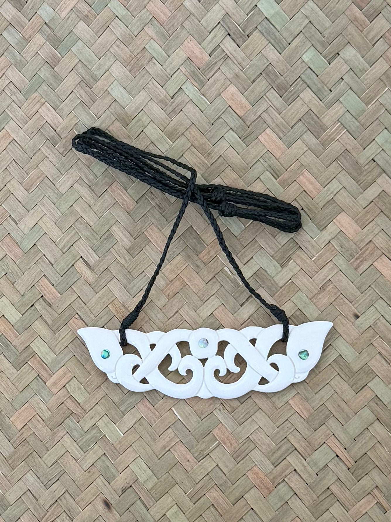 Carved beef bone breastplate