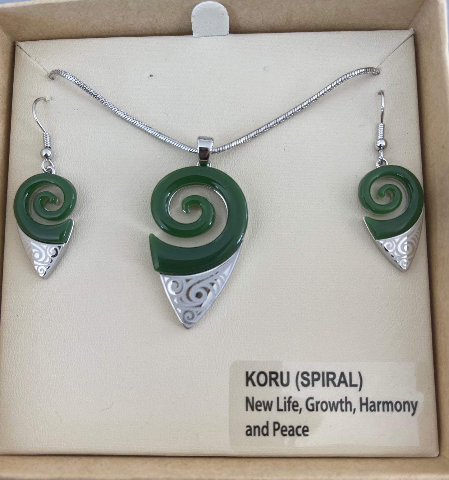 Koru Jade Necklace Set