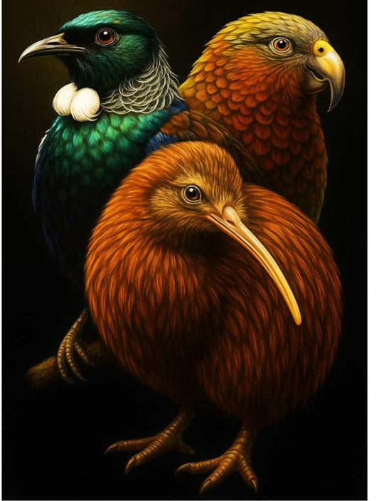 Maori Art Cards by Artist Doug Healey - Birds
